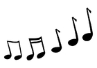 Coloring pages musical notes
