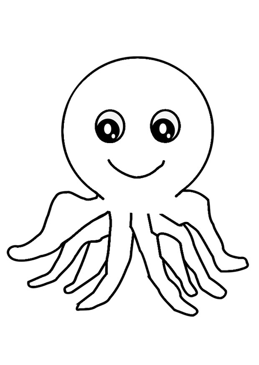 cute octopus coloring page