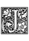 Coloring Page ornamental alphabet - Y - free printable coloring pages ...