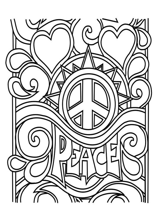 Coloring Page peace - free printable coloring pages - Img 29162