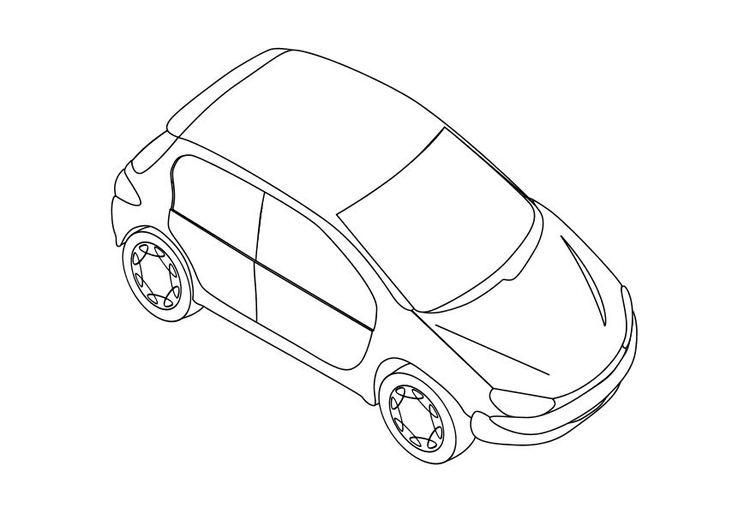 Download Coloring Page peugeot 206 - free printable coloring pages