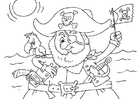Coloring page pirate