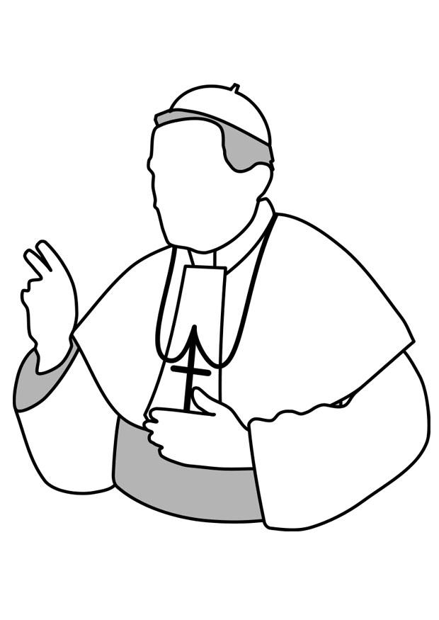 Coloring Page pope - free printable coloring pages - Img 22363