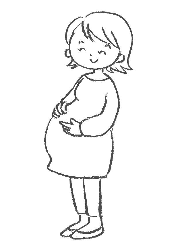 pregnant mom coloring pages