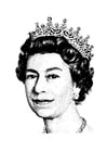 Coloring page Queen Elizabeth II