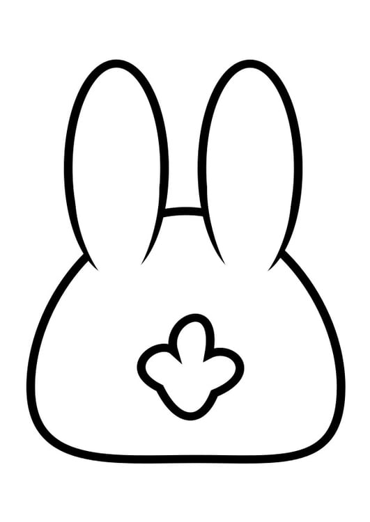 Coloring page rabbit - back