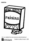 Coloring pages raisins