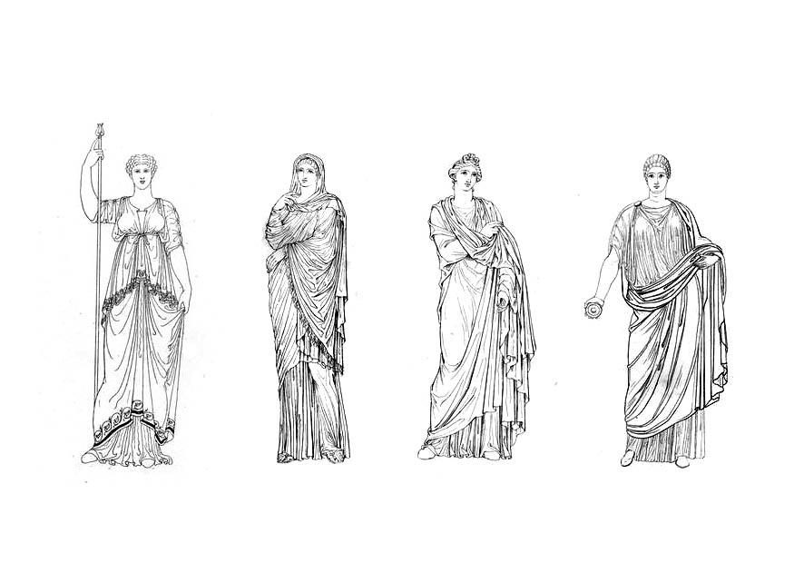 Coloring Page Roman women - free printable coloring pages - Img 9425