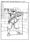 Coloring page Royalist musketeer