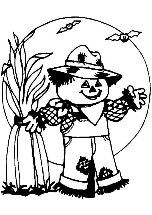 free scarecrow coloring pages