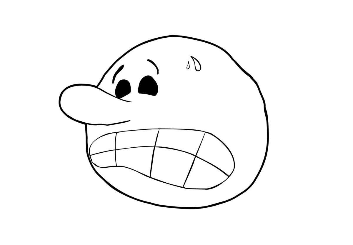 Scared Face Coloring Page