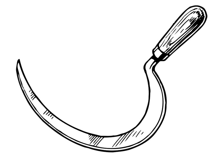 Coloring Page scythe - free printable coloring pages