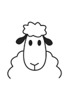 Coloring page Sheep Head