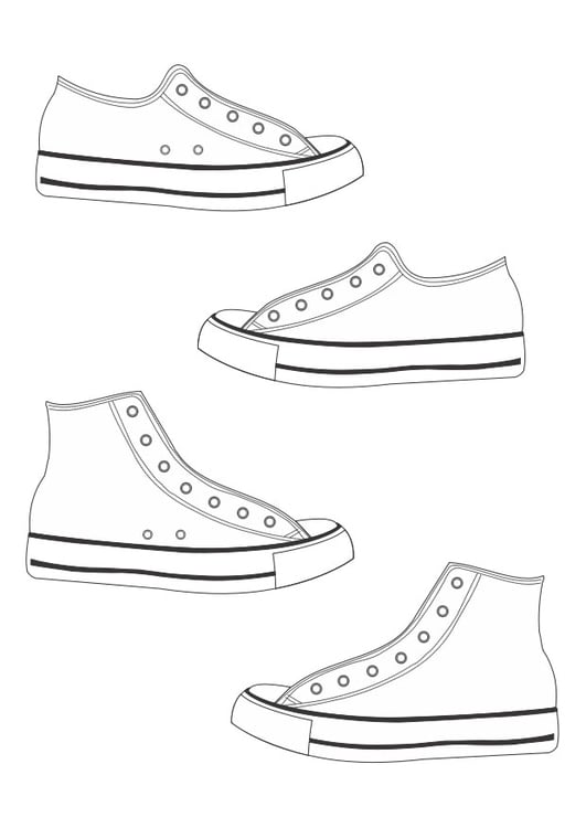 Coloring Page shoes - free printable coloring pages - Img 26360