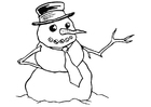 Coloring page snowman