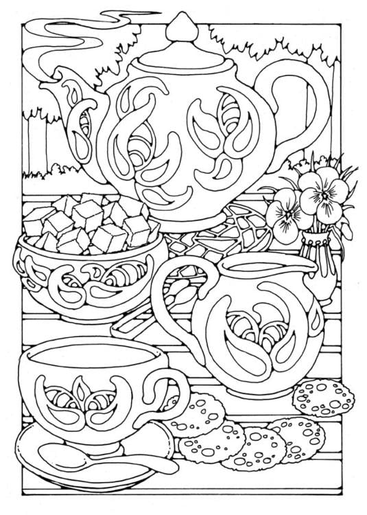 Coloring Page teatime - free printable coloring pages - Img 15805
