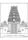 Coloring page Temple