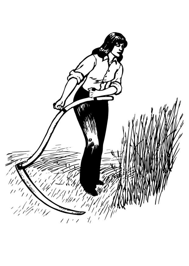 Coloring Page to scythe - free printable coloring pages - Img 29788