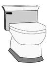 Coloring page toilet