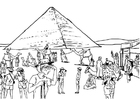 Coloring pages tourism, Egypt