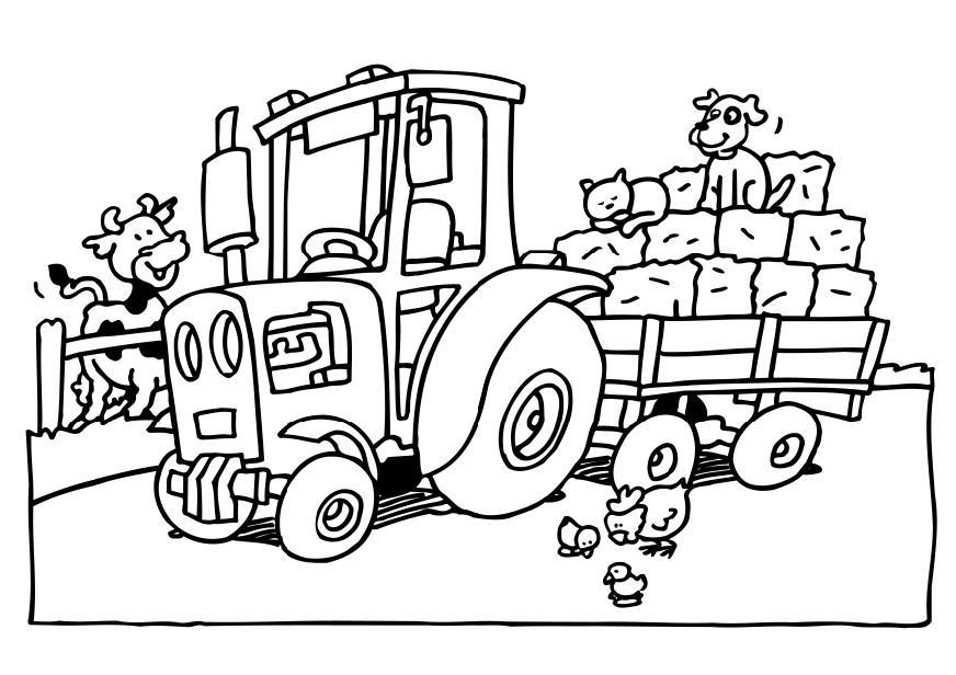Coloring Page tractor - free printable coloring pages - Img 6552