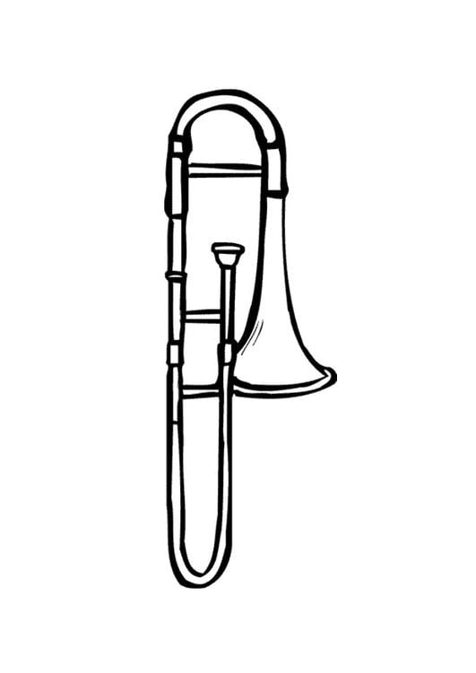 trombone coloring page