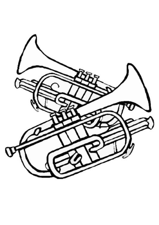 Coloring Page trumpets - free printable coloring pages - Img 8711