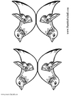 Coloring pages two birds