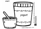 Coloring pages yoghurt