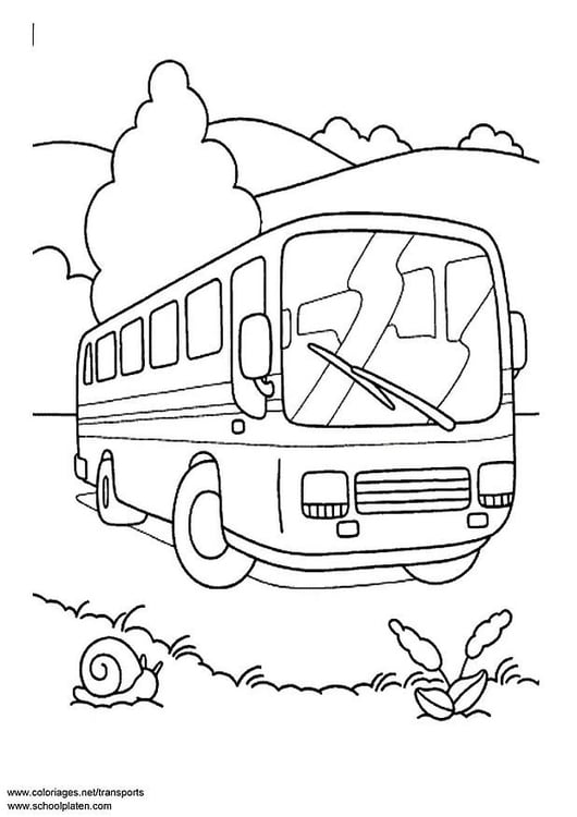 Coloring Page Bus Free Printables Img