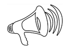 Coloring pages megaphone