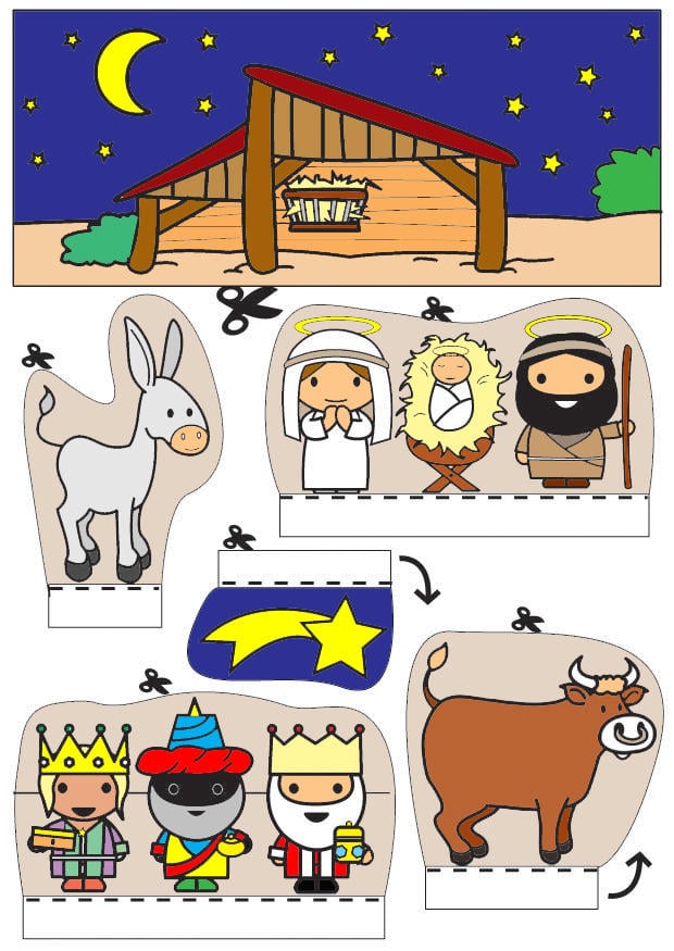 Nativity Arts and Crafts Box. Christmas Art Box for Kids.
