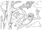 Coloring page monkey