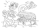 Coloring page treasure chest