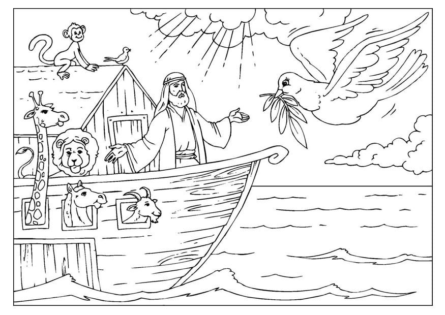 noah's ark coloring page