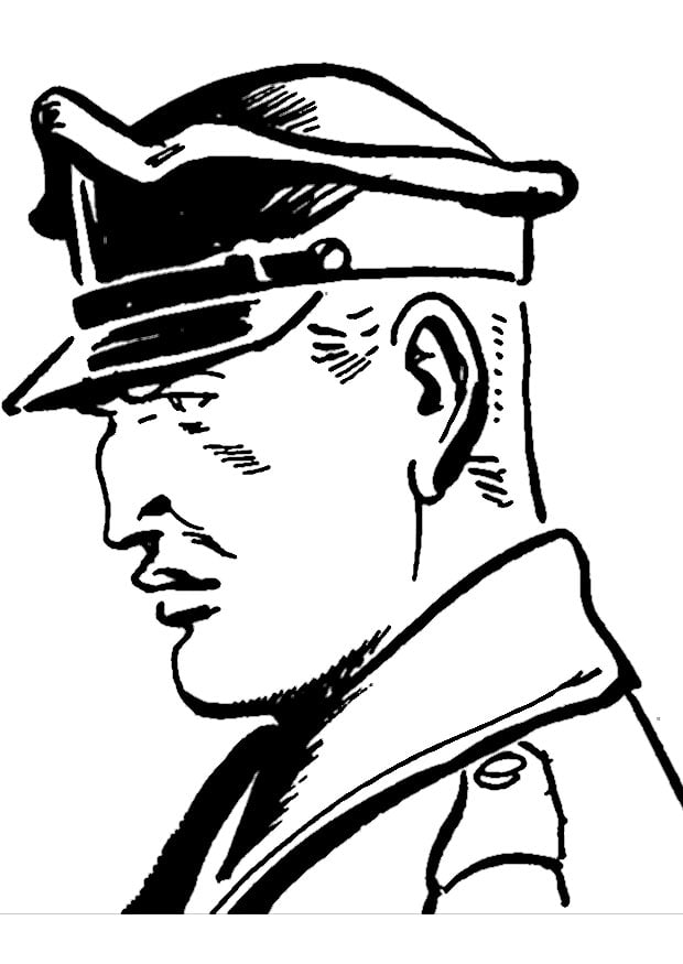 Coloring Page Police Officer Free Printables Img