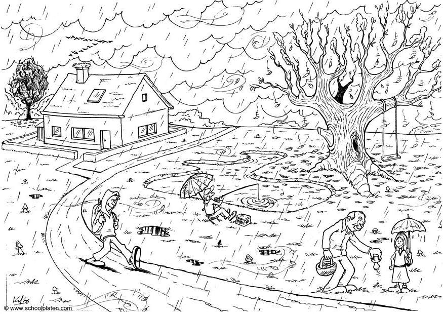 Coloring page 01 autumn