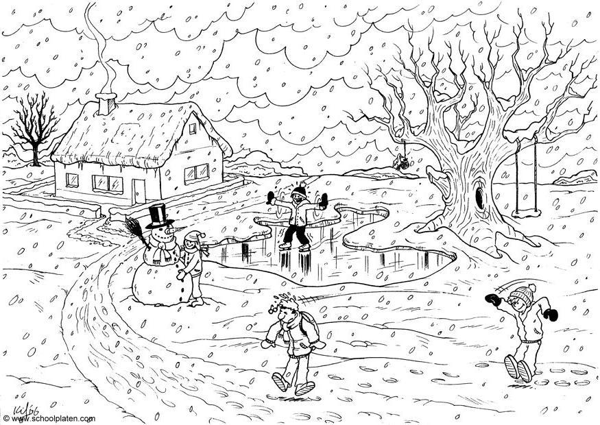 Coloring page 01 winter