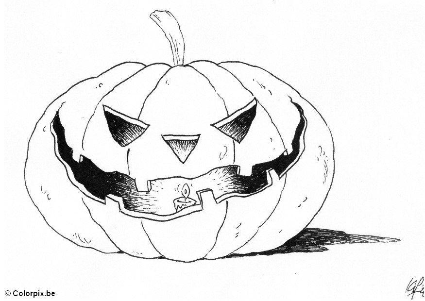 Coloring page 04 jack-o-lantern