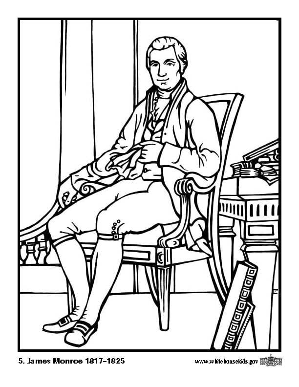 Coloring page 05 james monroe