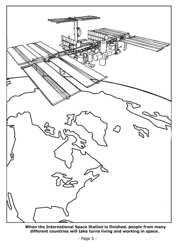 Coloring page 05 living in space