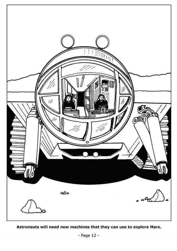 Coloring page 12 mars exploration