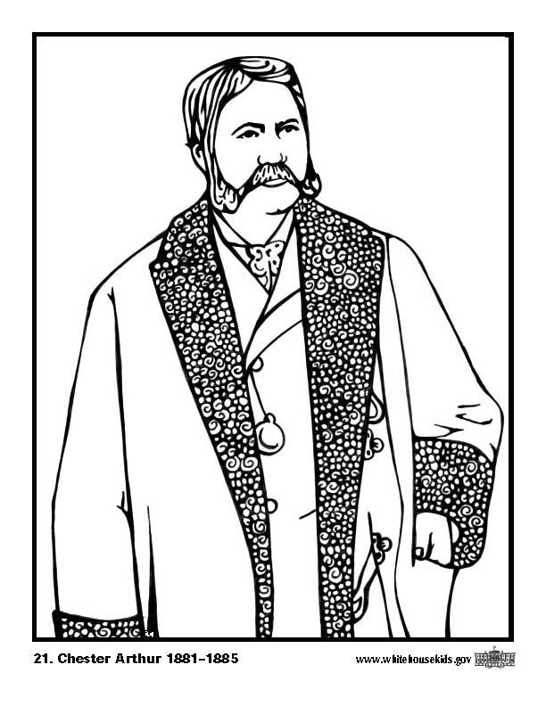 Coloring page 21 chester arthur