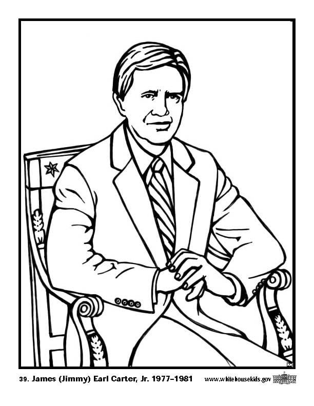 Coloring page 39 james jimmy earl carter jr.