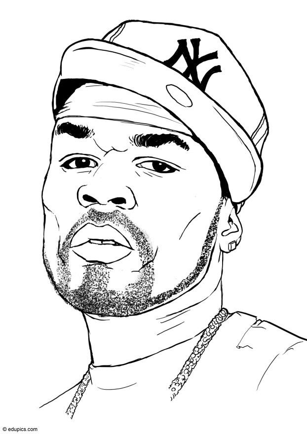 Coloring page 50 cent