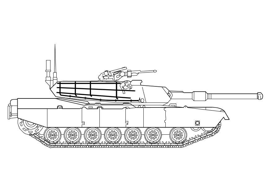 Coloring page abrahms tank