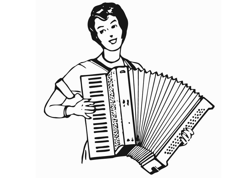 Coloring page accordion