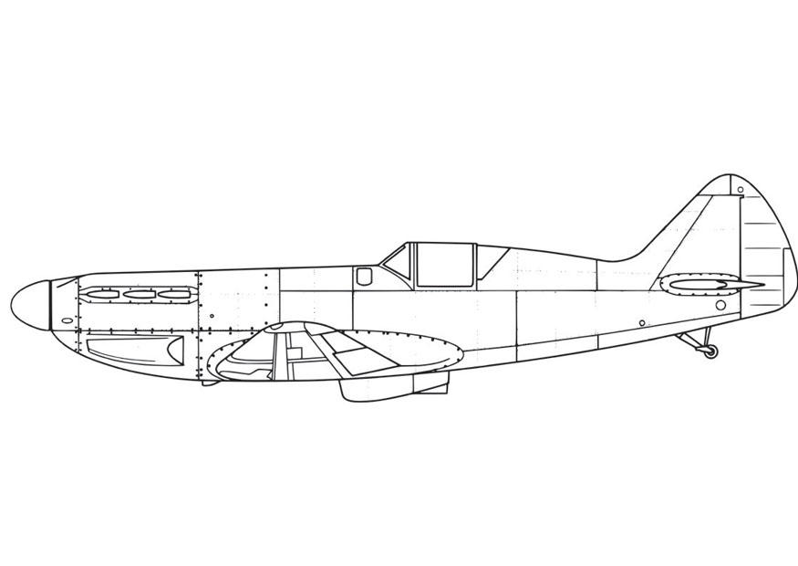 Coloring page aeroplane - d551