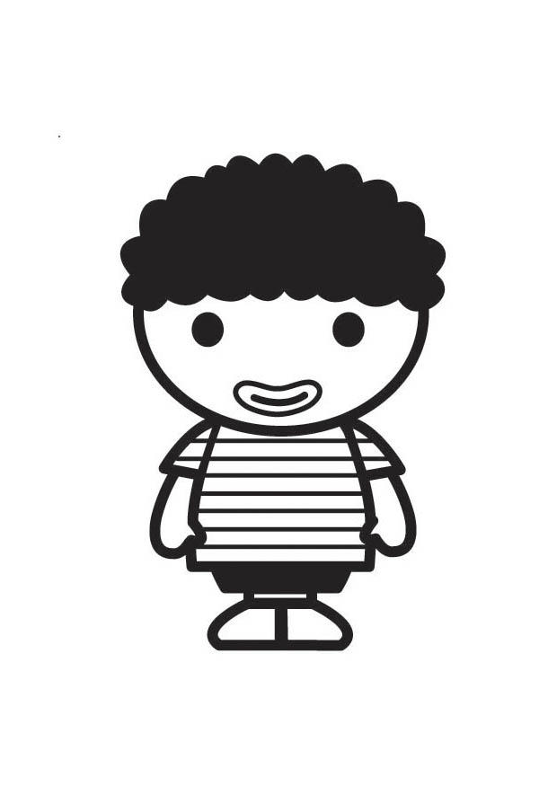 Coloring page african child