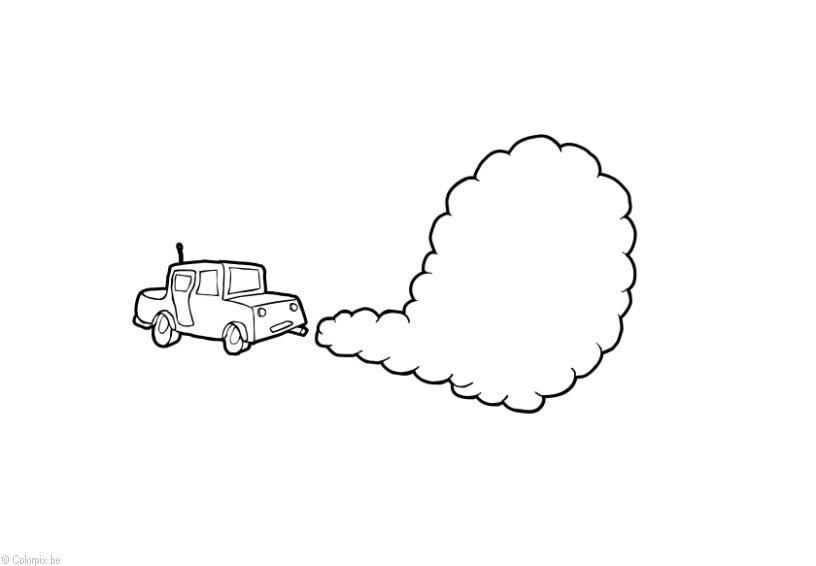 Coloring page air pollution